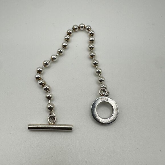 Authentic 7" Gucci Sterling Silver toggle bracelet w/ original dust bag and box! - Picture 12 of 16